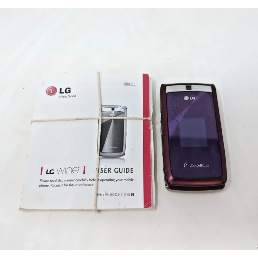LG Wine 2 UN430 (US Cellular) 3G Flip Cell Phone Red Maroon AS IS UNTESTED
